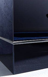 Chromleiste im Sockel